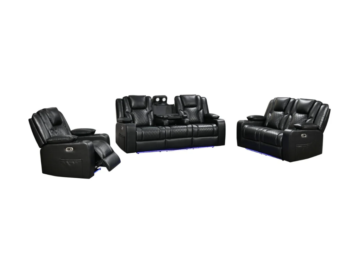Orlando Electric Recliner Armchair Aire Leather - Image 5