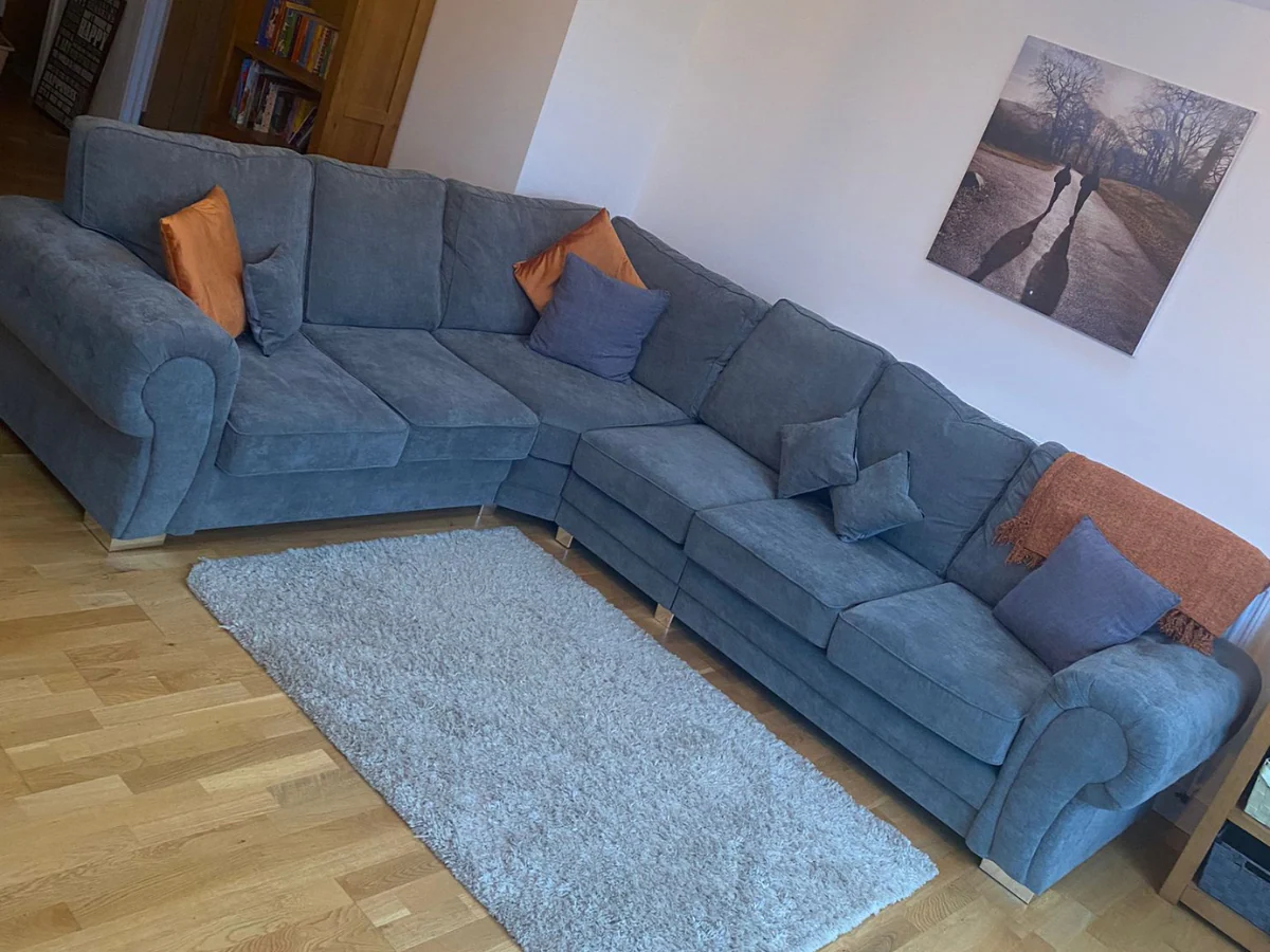 Vegas Modular Corner Sofa Full Back Grey - Image 7