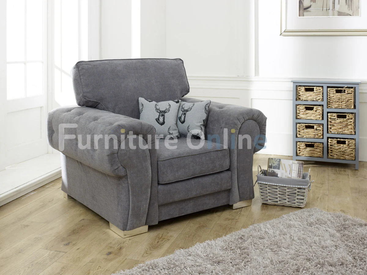 Verona Armchair Grey - Image 5