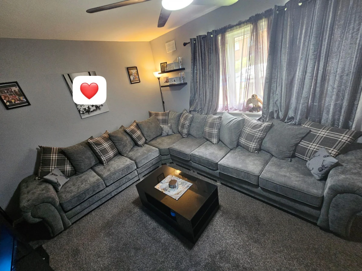 Verona Modular Corner Sofa Scatter Back Grey - Image 5